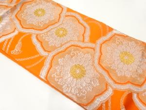 アンティーク　鏡裏に菊唐草模様織出し袋帯（材料）